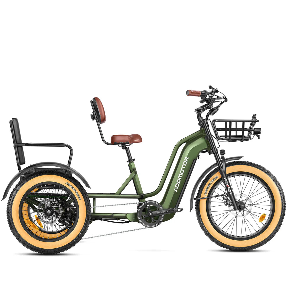three wheel electric bicycles GREATTAN L M-370L Dual-Battery Electric Trike with Passenger Seat – Coastal eBike Company