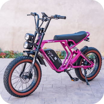 pink electric bicycle Emojo Street Rod 48V 750W Electric Bike – Coastal eBike Company
