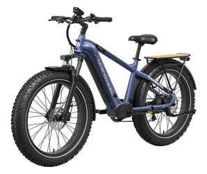 Blue electric bike on a white background