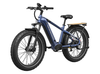 Blue electric bike on a white background
