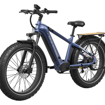 Blue electric bike on a white background