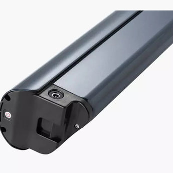 A black 48V 15Ah lithium-ion battery pack for Asphalt Step Thru & Step Over vehicles.