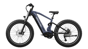 Blue electric bike on a white background mokwheel onyx