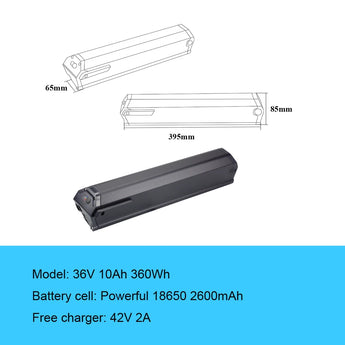 Li-ion Dorado E-Bike Battery 36V 10Ah 10.4Ah for Aostirmotor G350 Hoverbot
