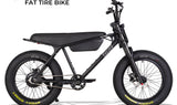 Zooz ZOOPER Fat Tire Moped Style Electric Bike