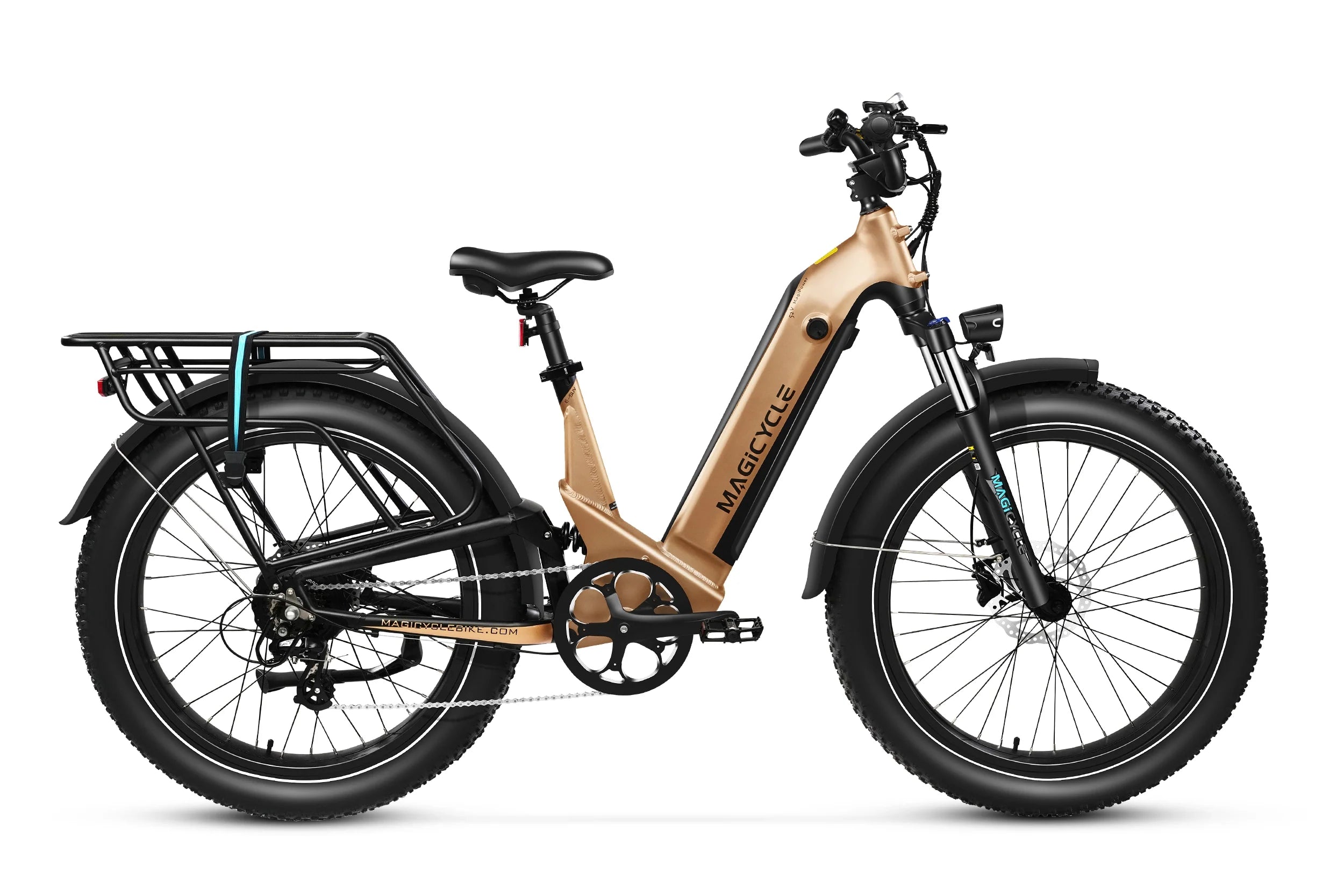 electric bicycle red deer Magicycle Deer Step Thru 52V 750W Full Suspension Electric Bike – Coastal eBike Company