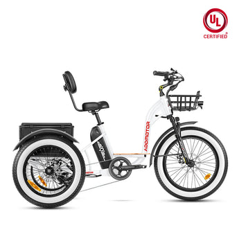 motor 3 wheel bicycle Grandtan M-340 eTrike 750W Rear Motor Electric Trike with Front Suspen – Coastal eBike Company